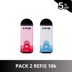 Refil Life Pod Eco 2 – Pack 2 Refis – 10.000 Puffs