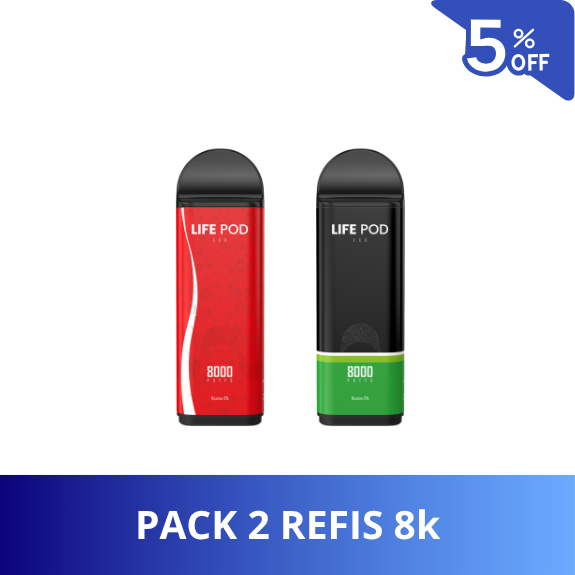 Refil Life Pod Eco – Pack 2 Refis – 8000 Puffs